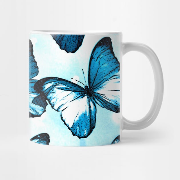 Blue Butterflies by Ludwig Wagner